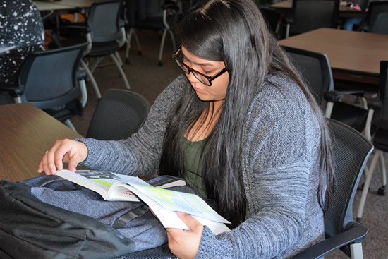 Student in the classroom