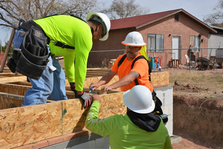 Construction students