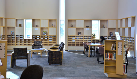 Space to study in the Library